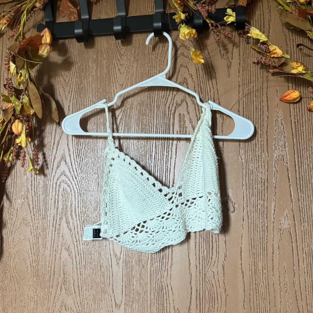 Crochet Cream Tank Top